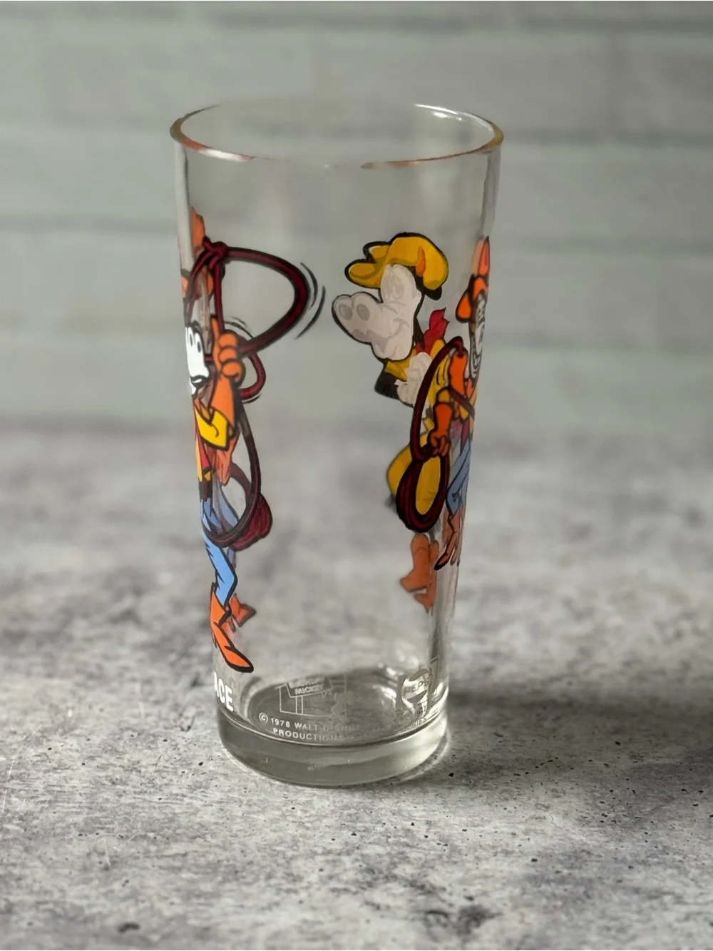 Vintage 1978 Pepsi Collector Series Disney Horace & Clarabelle Drinking Glass
